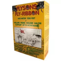 Fly-Ribbon cinta atrapamoscas 400 m + kit de montaje