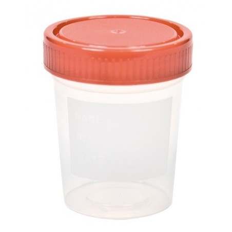 Sample container - 100 cc Red lid