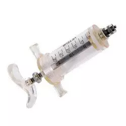Luer-Lock 30-ml syringe...
