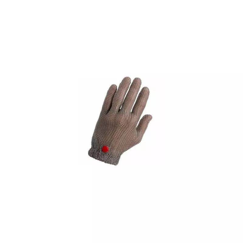 Kurzer Handschuh aus Edelstahlgewebe mit Federverschluss