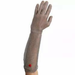 INOX Mesh-Handschuh 20 cm lang reversibel mit Federsystem