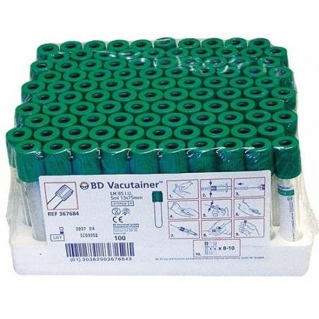 Vacutainer tubes with 4ml lithium heparin