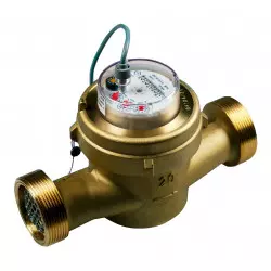 4-pulses/litre water meter 1" 1/4 dry sphere for water up to 90ºC