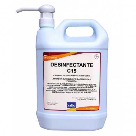 Desinfectante C-15 limpiador con acción blanqueante y desengrasante 6 Kg