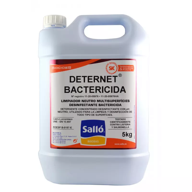 Deternet® Sanitiser 5 Kg Detergente especial lavado manual industria alimentaria