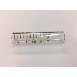 Cilindro de cristal para jeringa vacunadora de 2ml