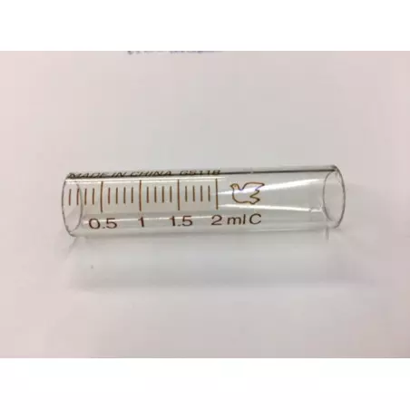 Cylindre en verre pour seringue de vaccination de 2 ml