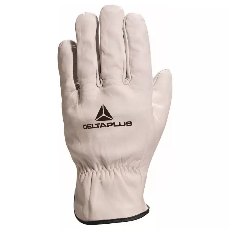 Grey cowhide leather grain glove