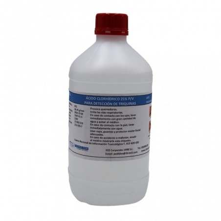 Àcid clorhídric HCL 25% 2,5 l per a detecció de triquines