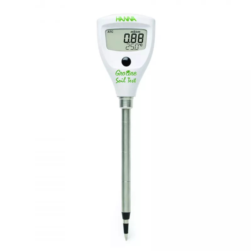 Medidor de conductividad y temperatura directa en el suelo