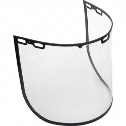 Pack of 2 clear polycarbonate visors with plastic edge