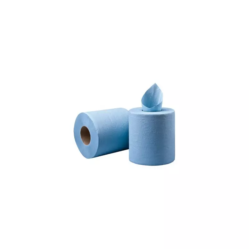 Blaue 2-lagige Papierhandtücher 106 Meter 6er-Pack