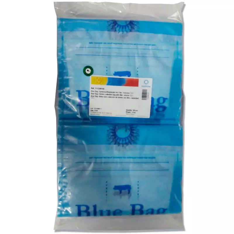 Blue Bag: Semen collection bag with filter