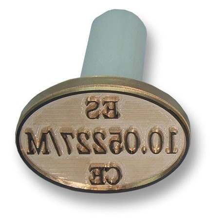 4,5 x 3 cm meat inspection stamp
