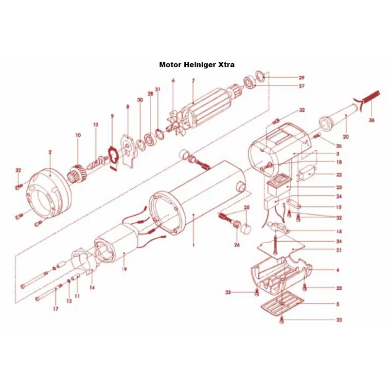 10: Peça per a motor d'esquiladora Heiniger XTRA