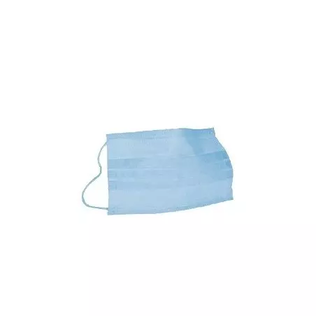 Mascherina chirurgica blu con 3 strati con elastico 50 unità