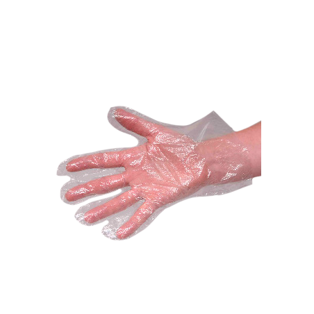 Disposable pre-collection plastic gloves
