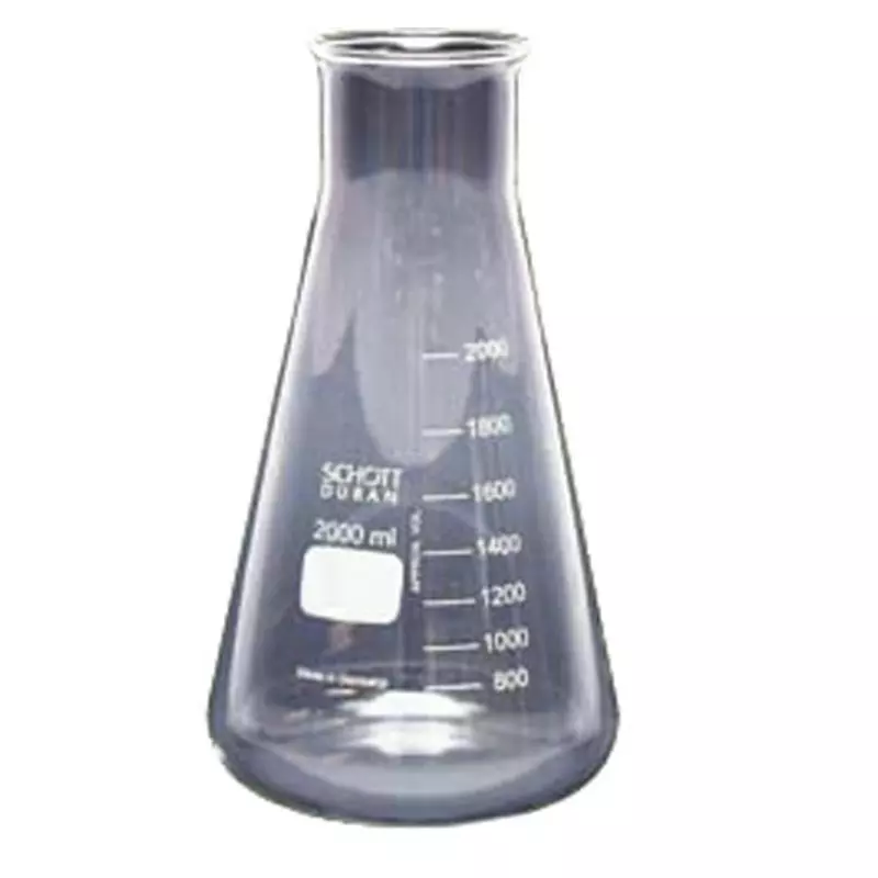 Erlenmeyer flask 2000 ml glass wide neck