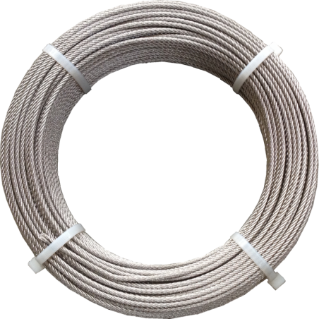 Câble inox rouleau de 25 m 7x7+0 - Ø3 mm