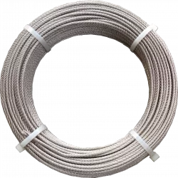 Cable inox rotlle 25 m 7x7 + 0 - Ø4 mm
