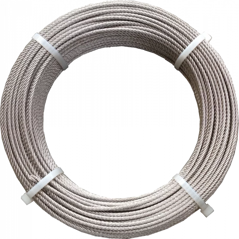 Cable inox rollo 25 m 7x7+0 - Ø4 mm
