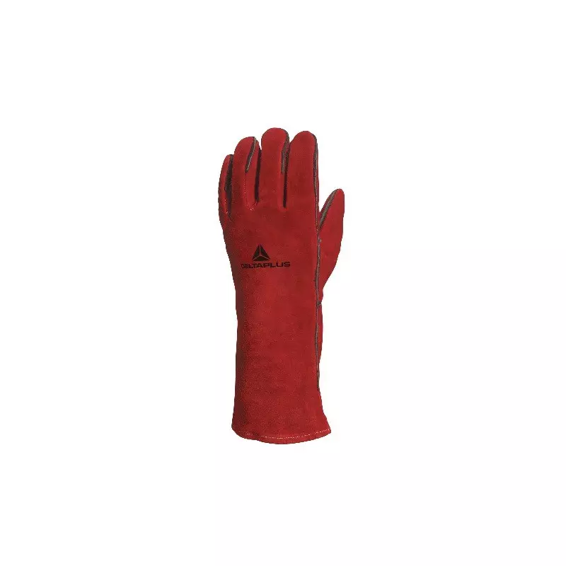 Heat-resistant leather hide welder's glove / kevlar® sewn