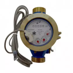 Comptador d'aigua 4 impulsos litre esfera seca 1 " per a aigua fins a 90ºC