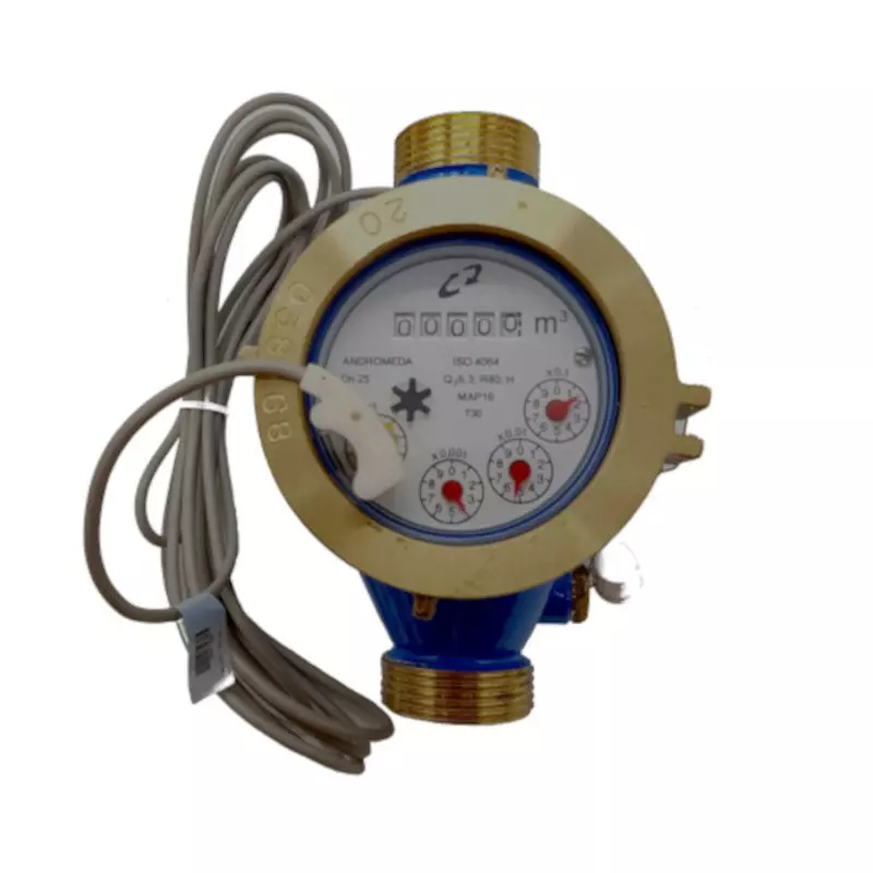 4-pulses/litre water meter 1" dry sphere for water up to 90ºC