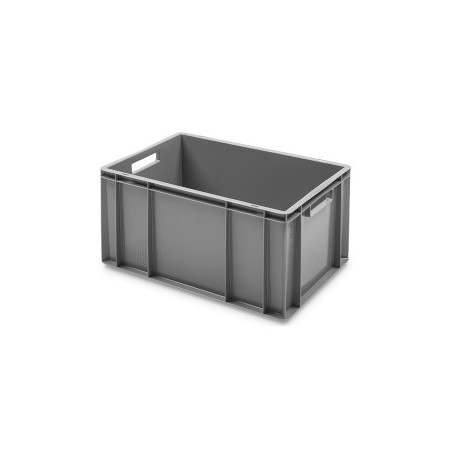 Crate with smooth walls and base 600x400x320 Grey colour