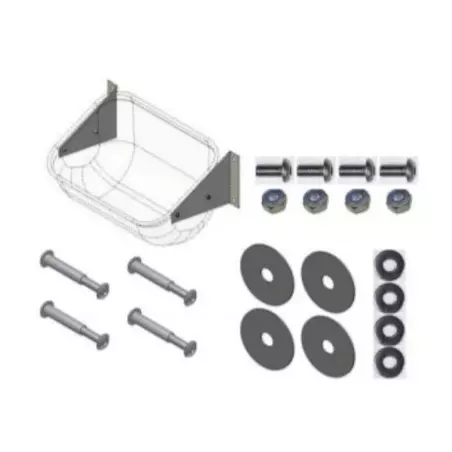 Plastic partition mounting bracket kit for deep sow feeder ACO Funki