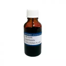 Safranine colorante para núcleo y paredes de celulosa 25 ml