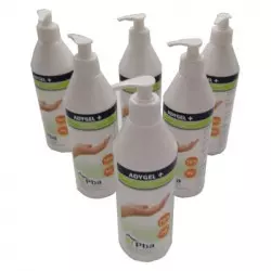 Pack 6 bottles Adygel - Antiseptic hydroalcoholic gel for hands 500 ml