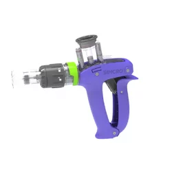 VS Simcro injector with needle protector and continuous flow