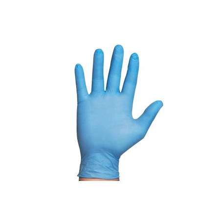 Powder-free blue vitrile gloves 100 units