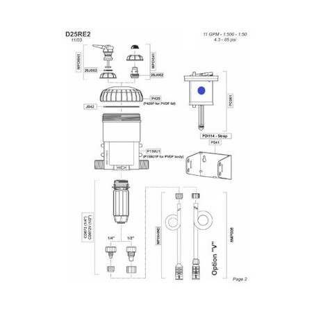 Komplette VF-Motoreinheit für Dosatron D25RE2 Pumpe
