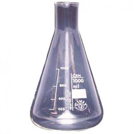 Erlenmeyer flask 1000 ml glass wide neck