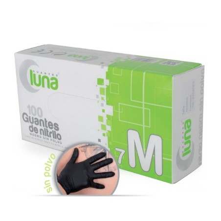 Nitrile gloves black powder free 100 units