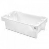 Closed stackable and nestable white bin 800x450x270 mm