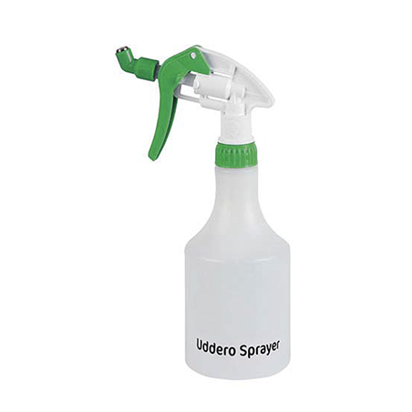 Teat disinfection bottle with rotating metal nozzle 500 ml