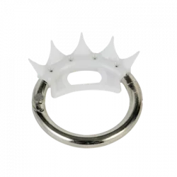 Antiteta de metal con anillo nasal para terneros