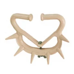 High quality plastic nose flap for calf weaning with large closure beige