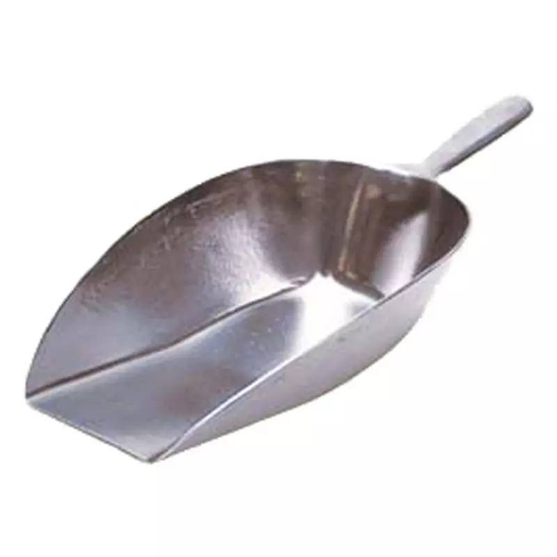 Aluminum scoop for 1.6 kg with handle on the back side
