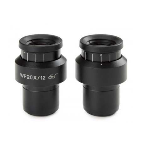Paire d'oculaires HWF20x/12 mm pour microscope Euromex NexiusZoom