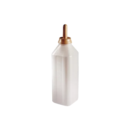 Plastic bottle with handle for calves