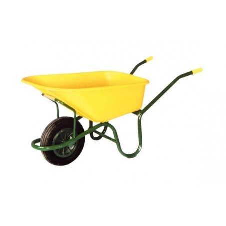 Yellow nylon wheelbarrow 100L