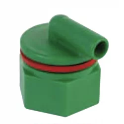 Válvula de plástico verde para cubo de terneros