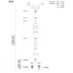 Dosatron DI16 pump junction kit