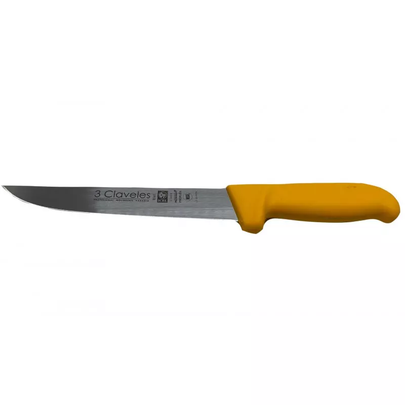 Cuchillo carnicero estrecho 3 Claveles 18 cm