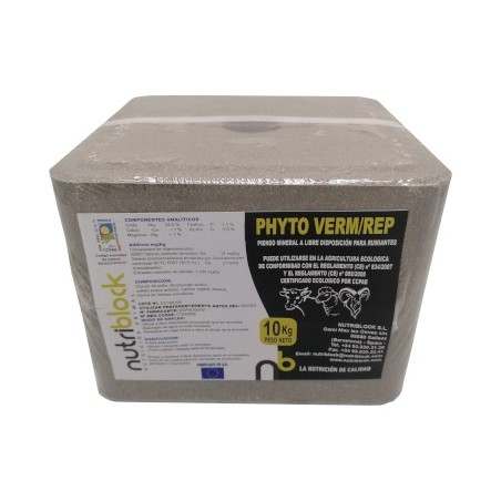 Bloque mineral PHYTO VERM-REP ECO Antiparasitario interno y externo
