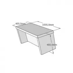 Polypropylene bench 50 mm - 100x40x46 cm